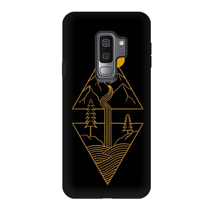 Galaxy S9 plus StrongFit Nature minimal golden by Coffee Man