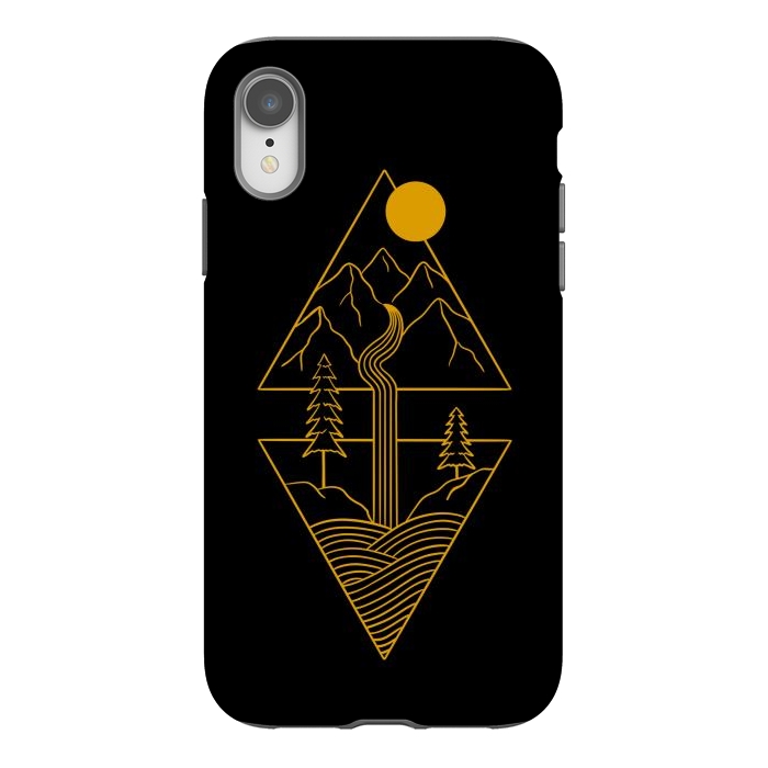 iPhone Xr StrongFit Nature minimal golden by Coffee Man