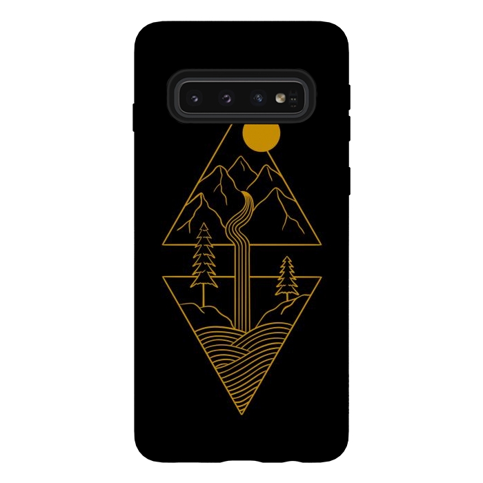 Galaxy S10 StrongFit Nature minimal golden by Coffee Man