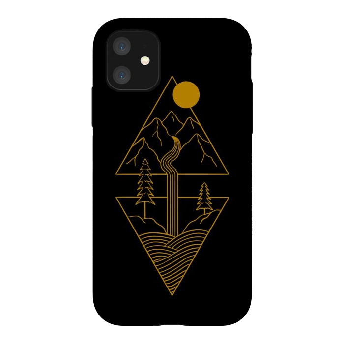 iPhone 11 StrongFit Nature minimal golden by Coffee Man