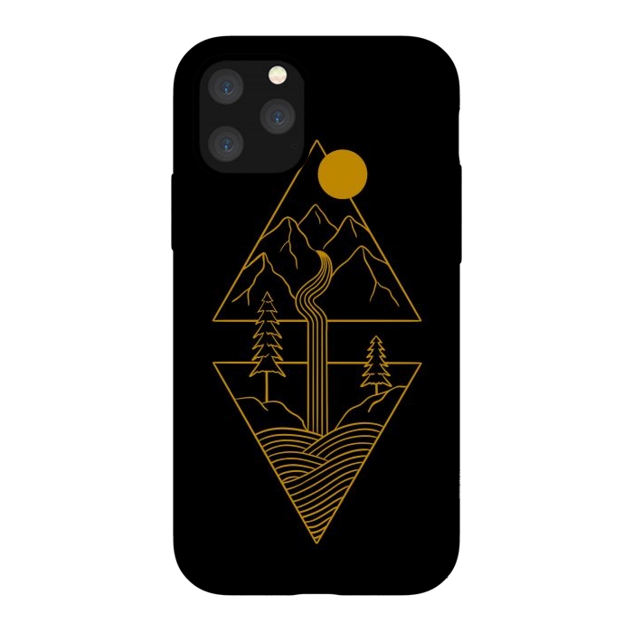 iPhone 11 Pro StrongFit Nature minimal golden by Coffee Man