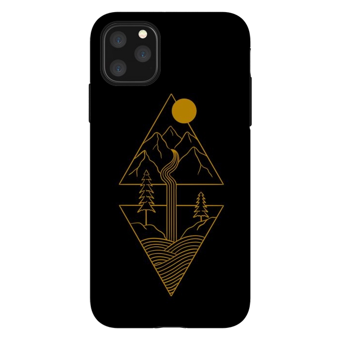 iPhone 11 Pro Max StrongFit Nature minimal golden by Coffee Man
