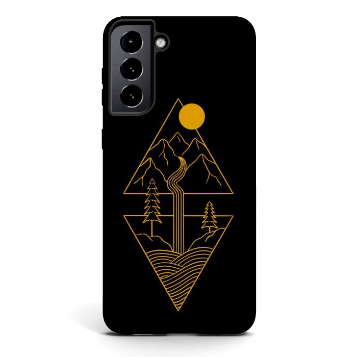 Galaxy S21 StrongFit Nature minimal golden by Coffee Man