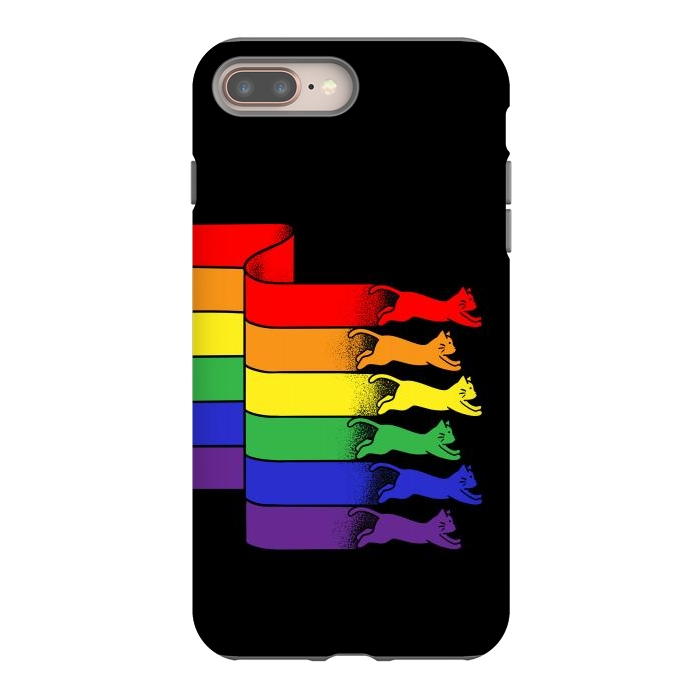 iPhone 7 plus StrongFit Cats Rainbow flag by Coffee Man