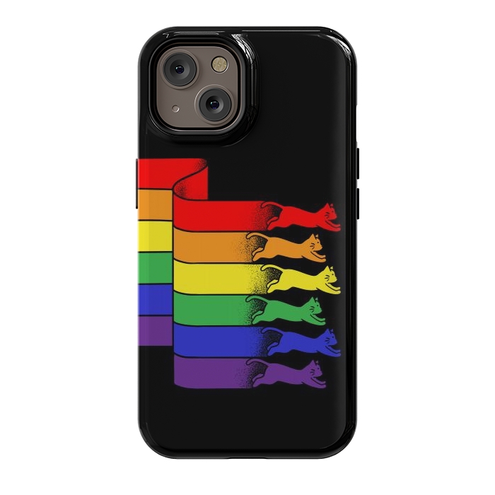 iPhone 14 StrongFit Cats Rainbow flag by Coffee Man