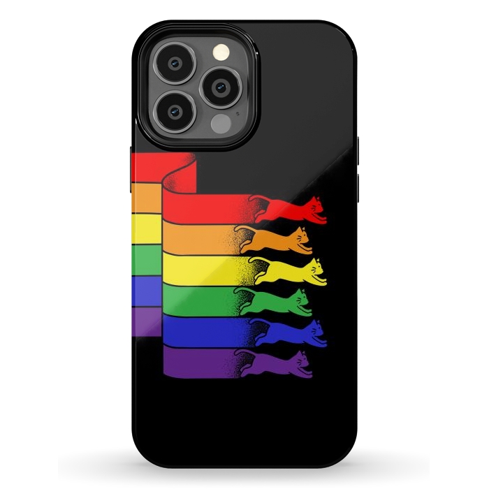 iPhone 13 Pro Max StrongFit Cats Rainbow flag by Coffee Man