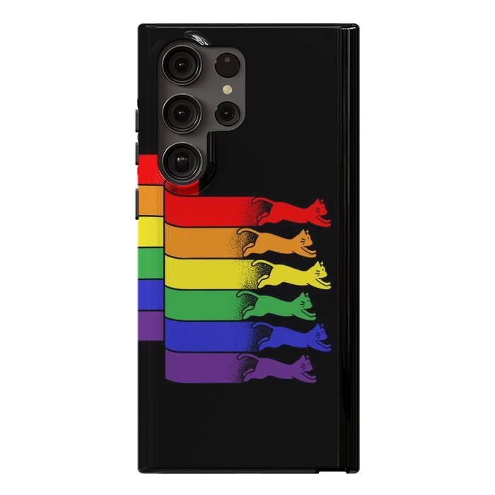 Galaxy S23 Ultra StrongFit Cats Rainbow flag by Coffee Man