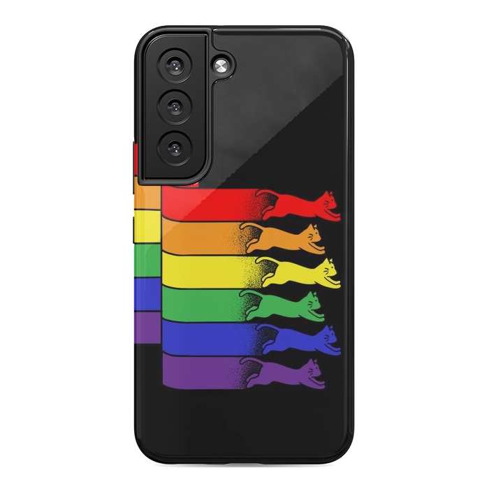 Galaxy S22 StrongFit Cats Rainbow flag by Coffee Man