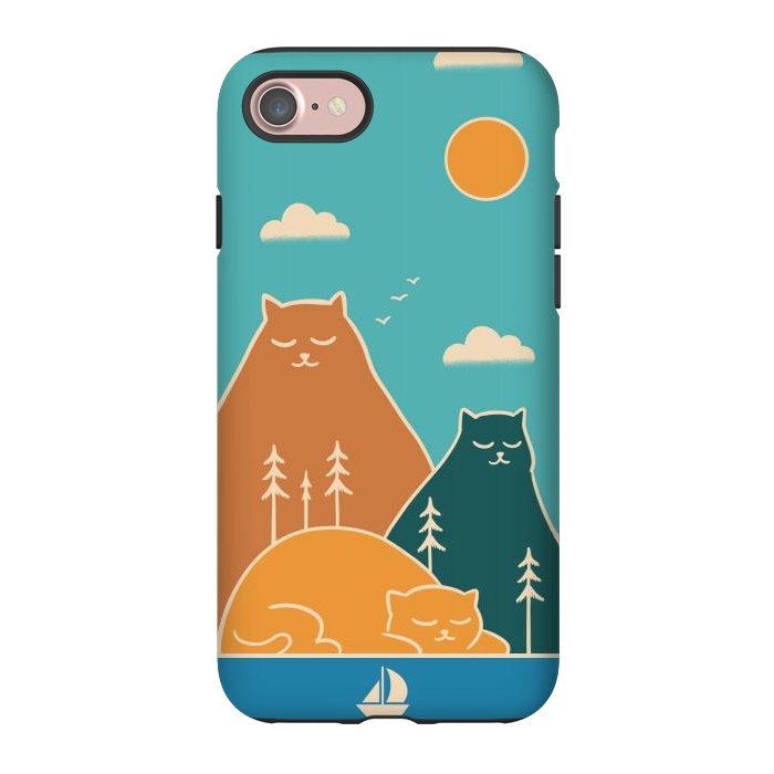 iPhone 7 StrongFit Cats mountains nature by Coffee Man