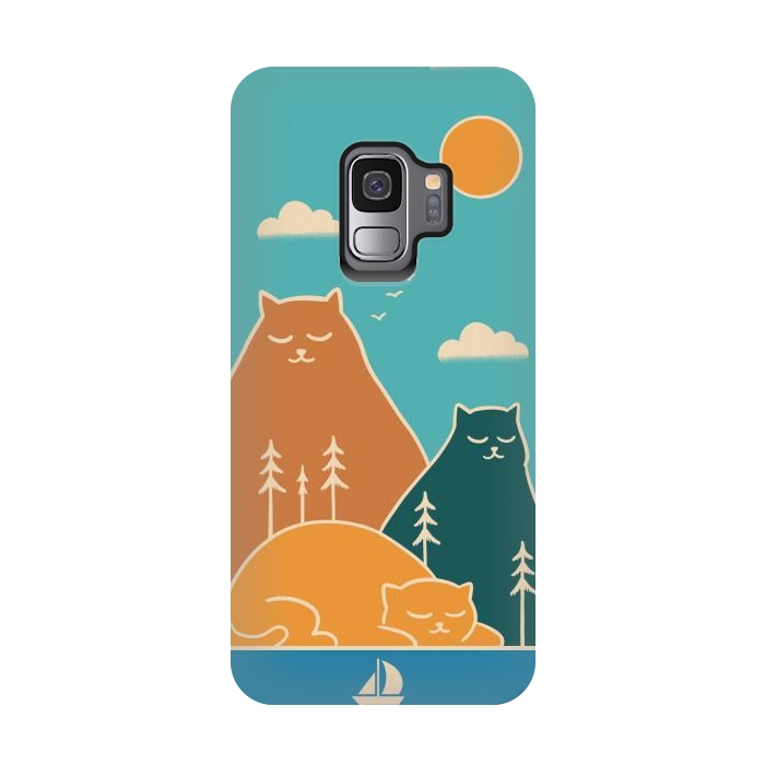 Galaxy S9 StrongFit Cats mountains nature by Coffee Man
