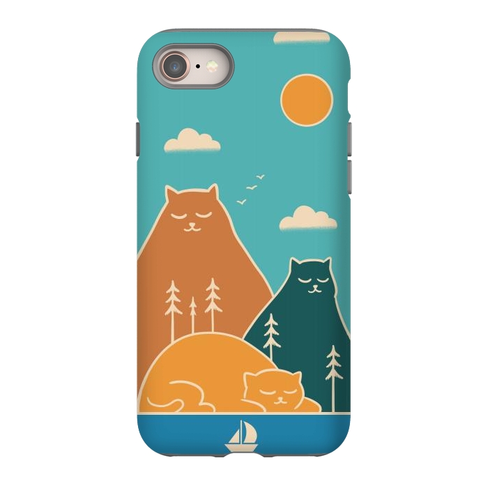 iPhone 8 StrongFit Cats mountains nature by Coffee Man