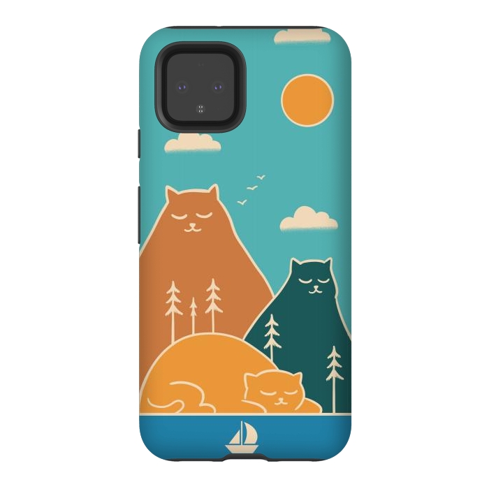 Pixel 4 StrongFit Cats mountains nature by Coffee Man