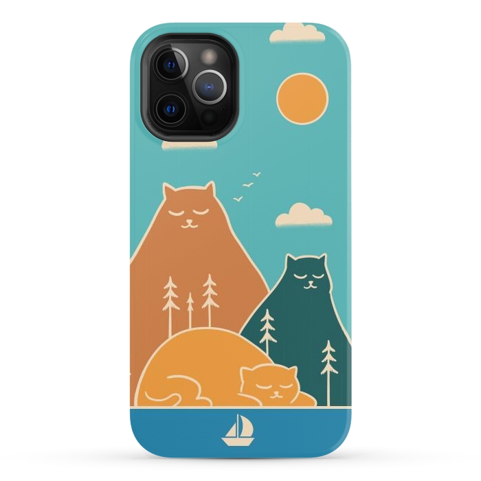 iPhone 12 Pro StrongFit Cats mountains nature by Coffee Man