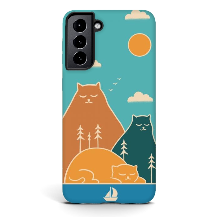 Galaxy S21 plus StrongFit Cats mountains nature by Coffee Man