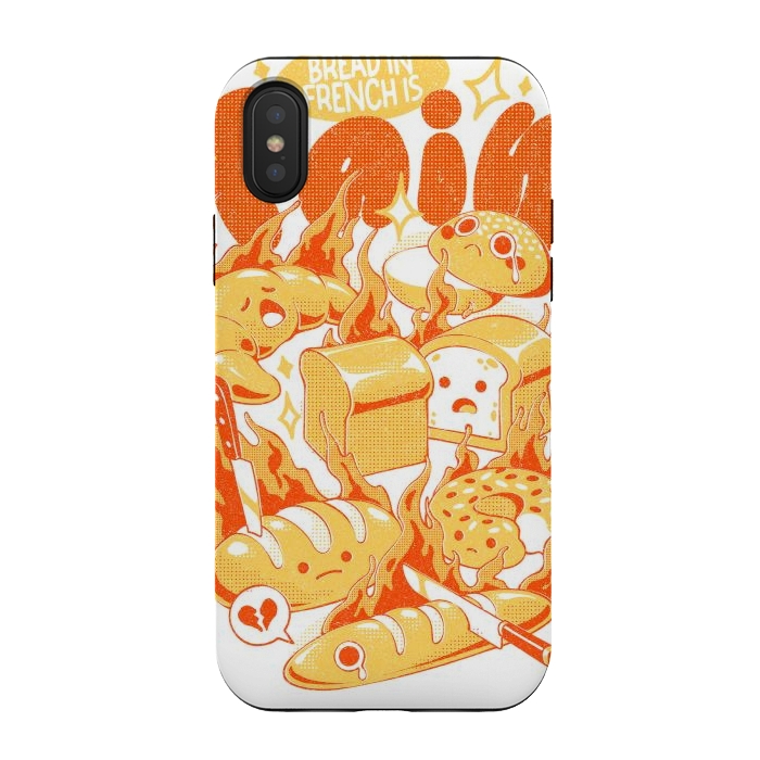 iPhone Xs / X StrongFit French Bread by Ilustrata