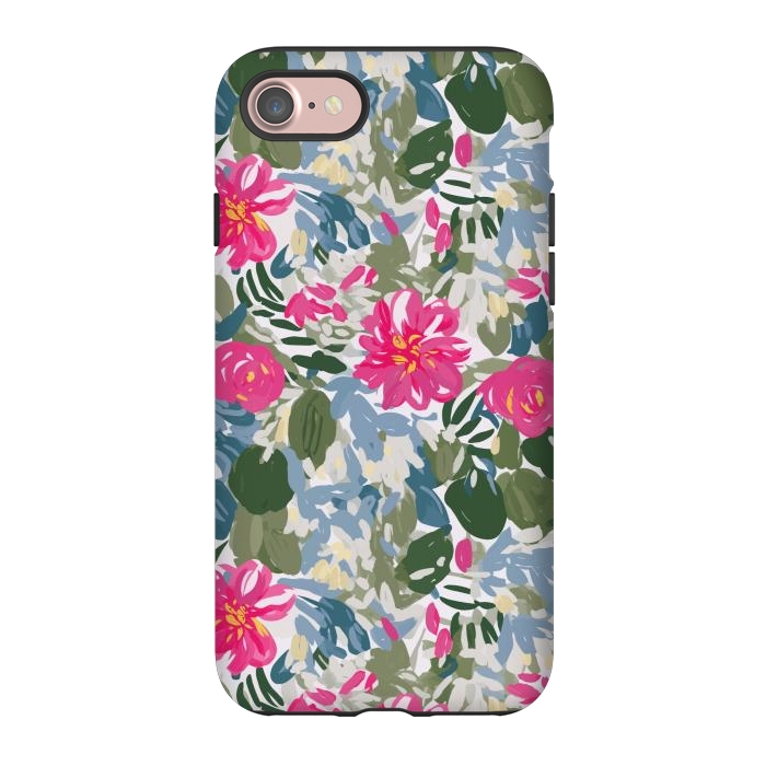 iPhone 7 StrongFit Pink magenta floral  by Josie