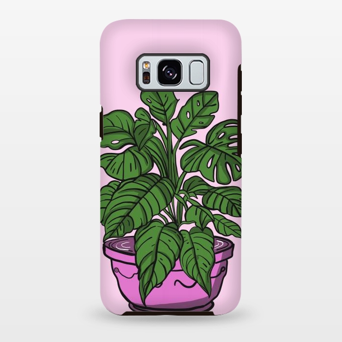 Galaxy S8 plus StrongFit Monstera leaves in a potted plant by Josie
