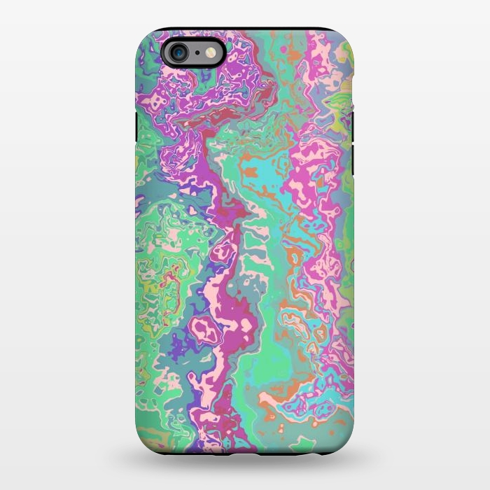 iPhone 6/6s plus StrongFit Marble pink green fluid art by Josie