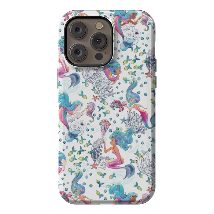 iPhone 14 Pro max StrongFit Modern Mermaid Toile by gingerlique