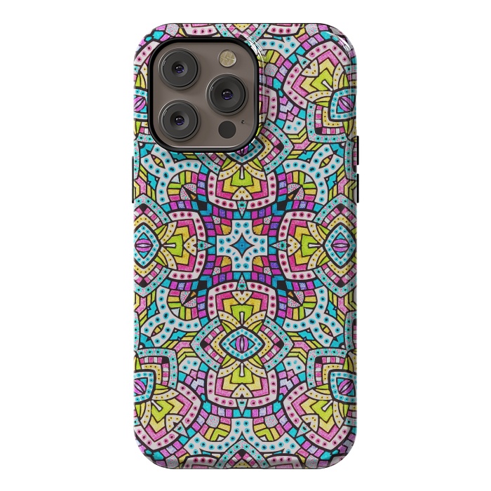 iPhone 14 Pro max StrongFit Persian kaleidoscopic Mosaic G515 by Medusa GraphicArt