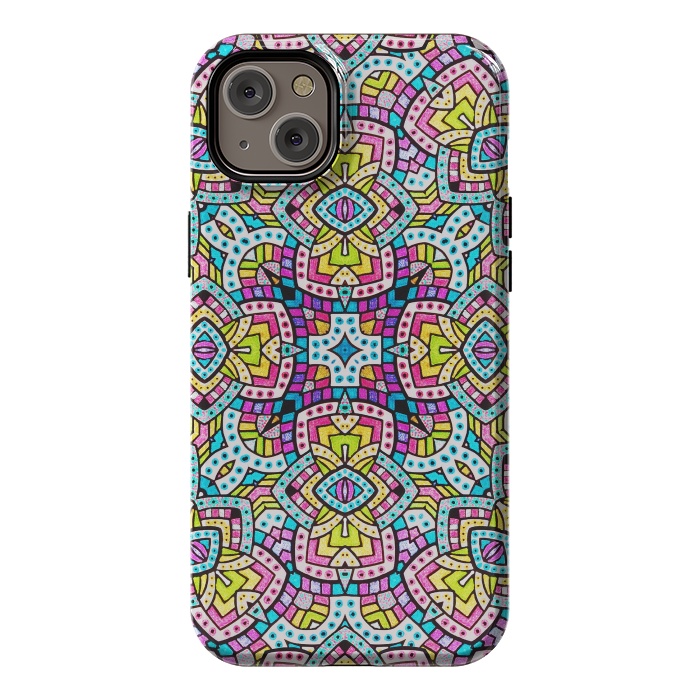 iPhone 14 Plus StrongFit Persian kaleidoscopic Mosaic G515 by Medusa GraphicArt