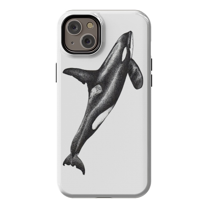 iPhone 14 Plus StrongFit Orca killer whale ink art by Chloe Yzoard