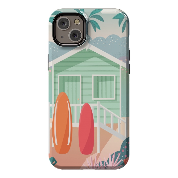 iPhone 14 Plus StrongFit Beach cabin by Jelena Obradovic