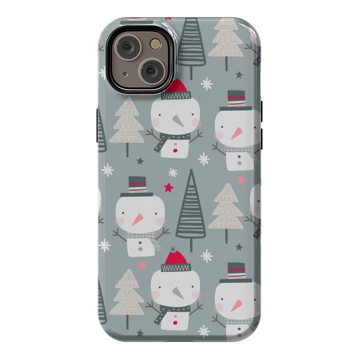 iPhone 14 Plus Cases xmas snowman by haroulita