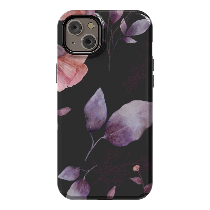 iPhone 14 Plus StrongFit rose gray flowers by haroulita