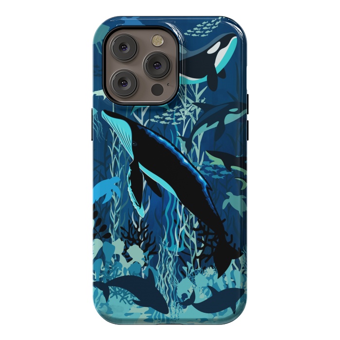 iPhone 14 Pro max StrongFit Sealife Blue Shades Dream Underwater Scenery by BluedarkArt