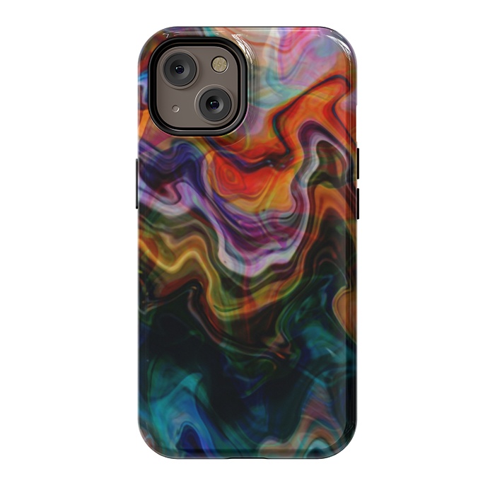iPhone 14 StrongFit Digitalart Abstract Marbling G596 by Medusa GraphicArt