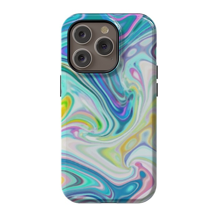 iPhone 14 Pro StrongFit Digitalart Abstract Marbling G597 by Medusa GraphicArt