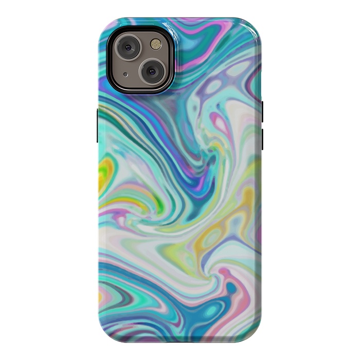 iPhone 14 Plus StrongFit Digitalart Abstract Marbling G597 by Medusa GraphicArt