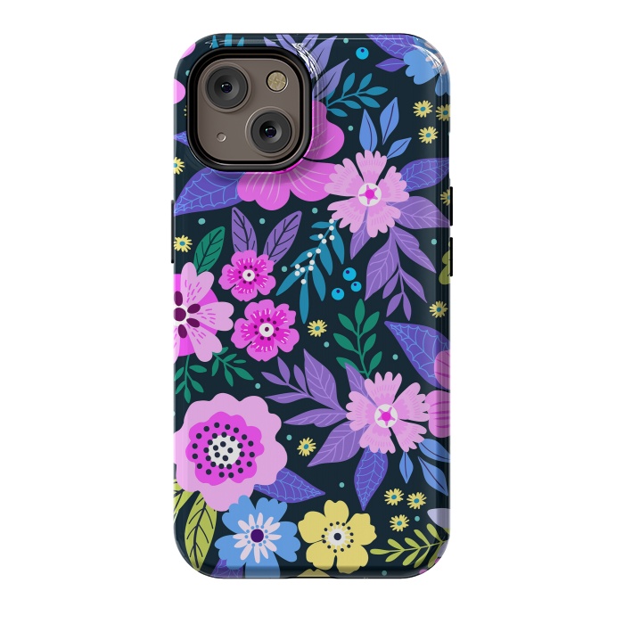 iPhone 14 StrongFit Pink Multicolor WildFlowers at Best by ArtsCase