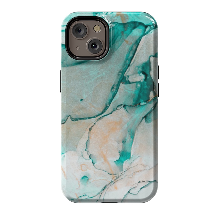 iPhone 14 StrongFit Tropical Green Marble by ArtsCase