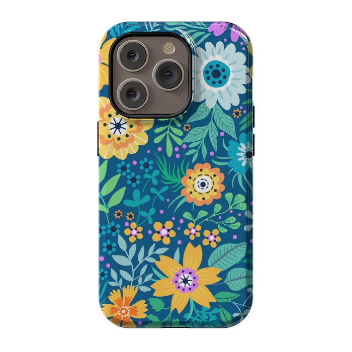 iPhone 14 Pro StrongFit Yellow Flowers by ArtsCase