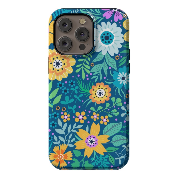 iPhone 14 Pro max StrongFit Yellow Flowers by ArtsCase