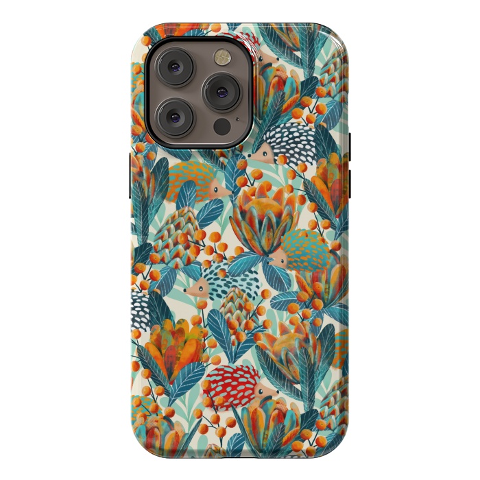 iPhone 14 Pro max StrongFit Hiding Hedgehogs by gingerlique