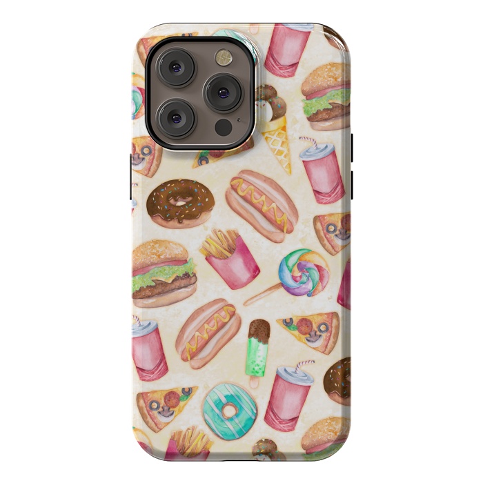 iPhone 14 Pro max StrongFit Junk Food by gingerlique