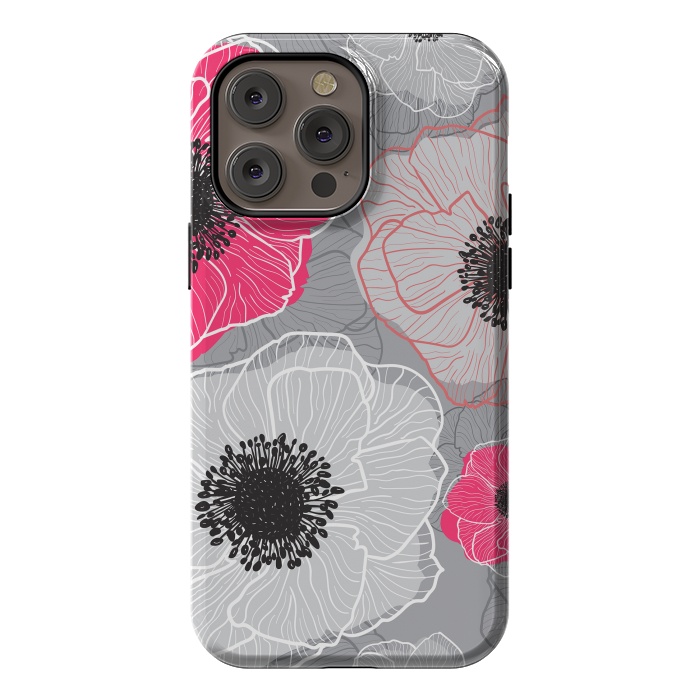 iPhone 14 Pro max StrongFit Colorful Anemones Wildflower G603 by Medusa GraphicArt
