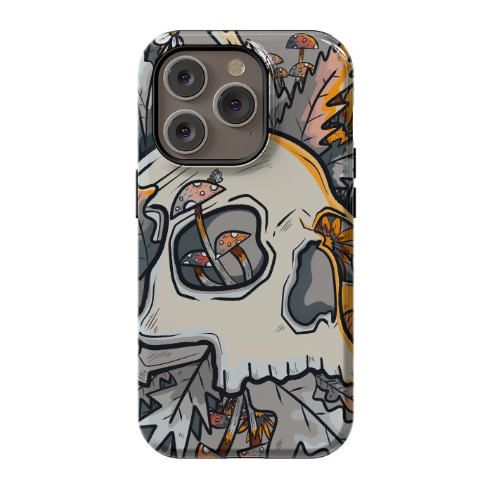 iPhone 14 Pro StrongFit The mushrooms and skull by Steve Wade (Swade)