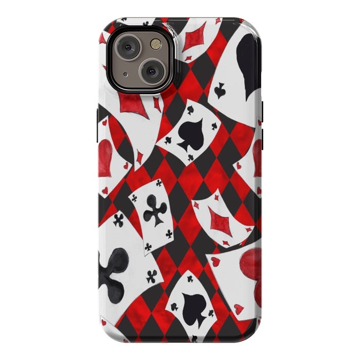 iPhone 14 Plus StrongFit alice-playing cards by haroulita