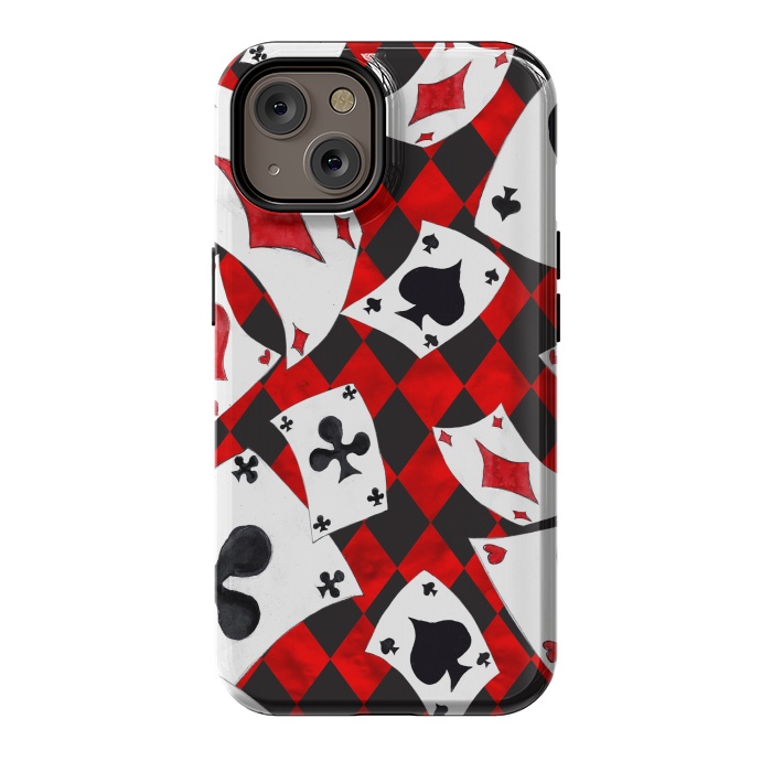 iPhone 14 StrongFit alice-playing cards by haroulita