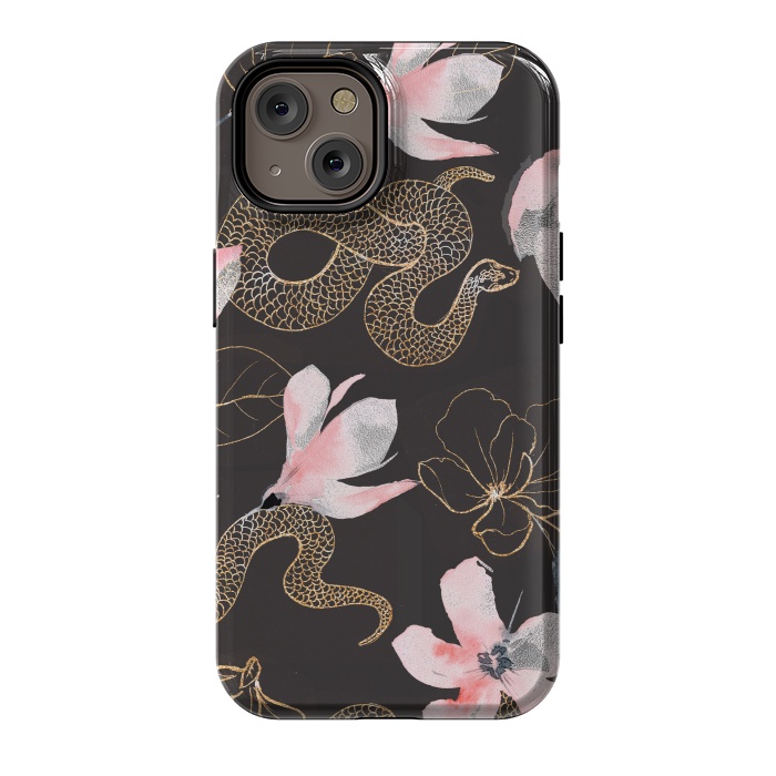 iPhone 14 StrongFit gold snake by haroulita