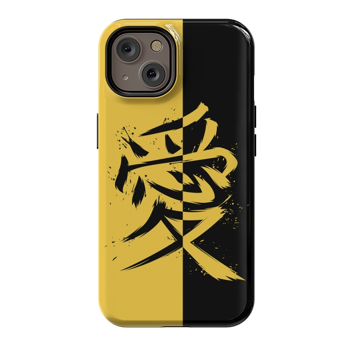 iPhone 14 StrongFit Kanji yellow and black by Alberto