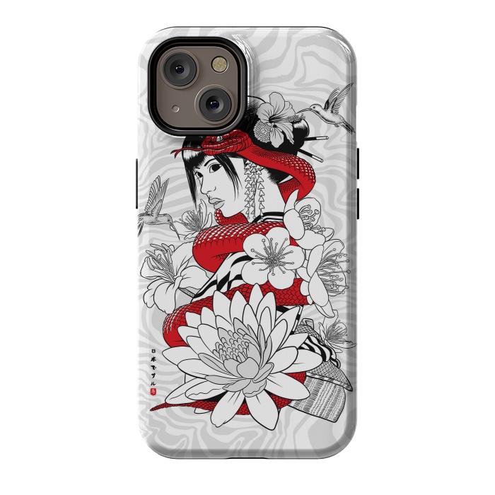iPhone 14 StrongFit Snake and Geisha by Alberto