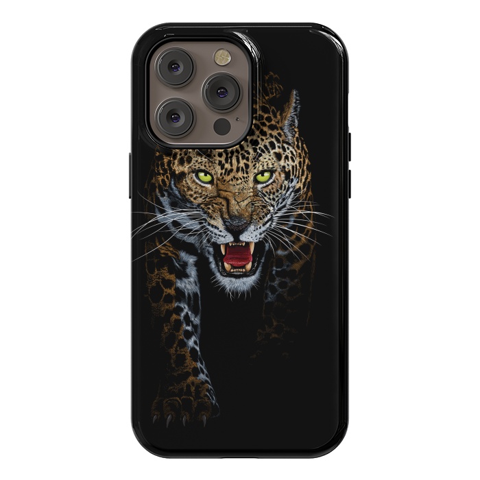 iPhone 14 Pro max StrongFit Leopard in the shadows by Alberto