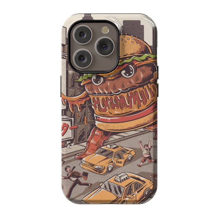 iPhone 14 Pro StrongFit Burgerzilla by Ilustrata