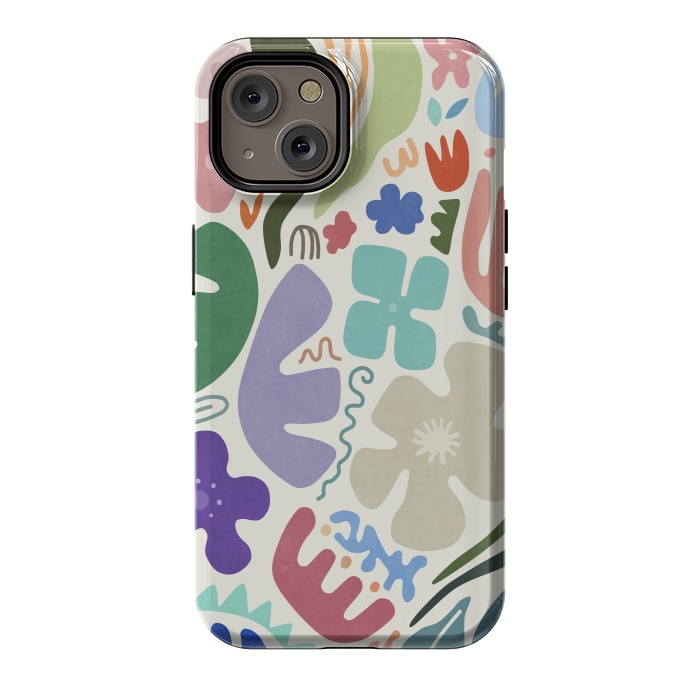 iPhone 14 StrongFit Floral Shapes by amini54