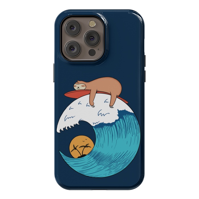 iPhone 14 Pro max StrongFit Sloth Beach by Coffee Man